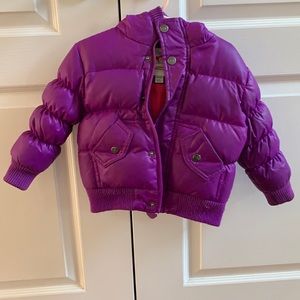 Toddler girl purple winter coat